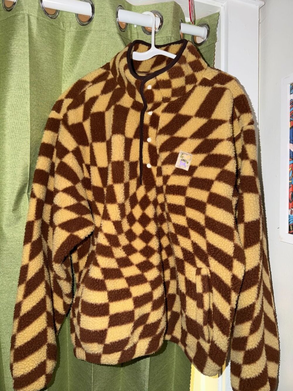OBEY Wavy Check Popover Jacket